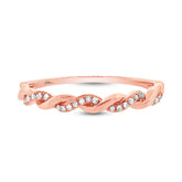 0.07ct 14k Rose Gold Diamond Lady's Ring Size 4.5